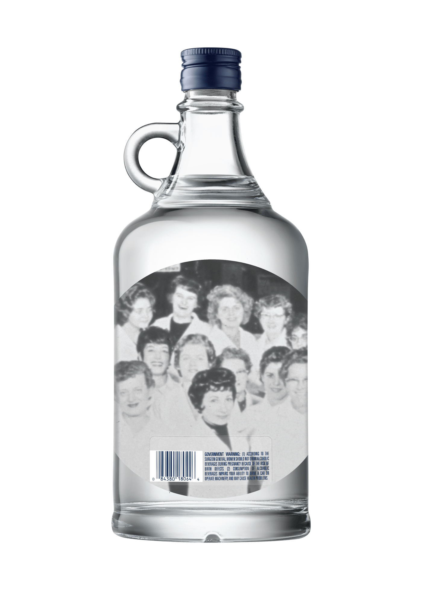 A Union Forge bottle with a personalized back-label