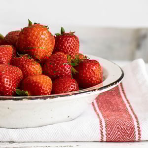 A bowl of strawberries